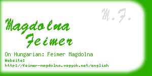 magdolna feimer business card
